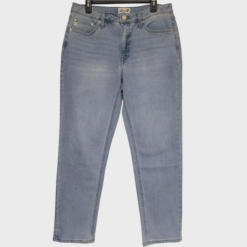 Seven7 Jeans Womens Size 10 Straight Light Wash 33W
